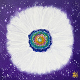Jisu Han Energy Art Flower of the Universe #18 | Framed Canvas Print