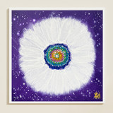 Jisu Han Energy Art Flower of the Universe #18 | Framed Canvas Print