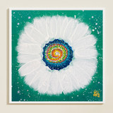 Jisu Han Energy Art Flower of the Universe #19 | Framed Canvas Print Jisu Han Energy Art Flower of the Universe #19 | Framed Canvas Print
