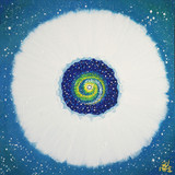 Jisu Han Energy Art Flower of the Universe #11 | Framed Canvas Print