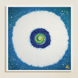 Jisu Han Energy Art Flower of the Universe #11 | Framed Canvas Print