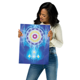 Flat-lay of LifeParticle Sun print ready for framing