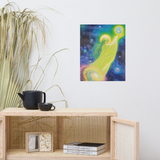 Positive energy artwork—Mother Earth vibrancy in space