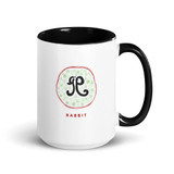 Rabbit | 12 Zodiac Animals by Manwol | Mug with Color Inside