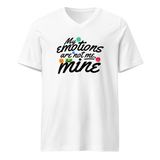 MY EMOTIONS ARE NOT ME | Unisex Short Sleeve Cotton V-Neck T-Shirt