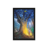 Spiritual gift idea — forest energy art print with frame