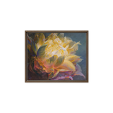 Texture of poly-cotton canvas on spiritual print