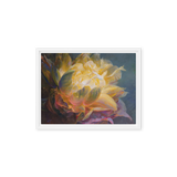Intentional living accent—Golden Flower energy art hung quietly