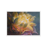 Sacred art for inner clarity—Golden Flower canvas in serene space