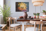 Golden Flower | Al Choi Energy Art | Unframed Canvas Print