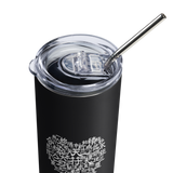 CHUN BU KYUNG HEART | Stainless Steel Tumbler | Black