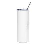 CHUN BU KYUNG - Ilchi Lee Calligraphy | Stainless Steel Tumbler | White