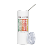 CHUN BU KYUNG STONE RUBBING - Colored | Stainless Steel Tumbler | White
