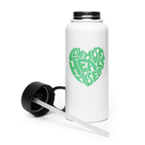 LOVE MYSELF HEAL MYSELF | Stainless Steel Water Bottle with a Straw Lid