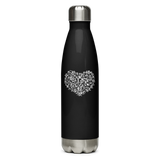 CHUN BU KYUNG HEART | Stainless Steel Water Bottle | Black