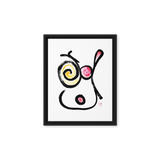 Close-up of watercolor and ink detail on Reach Your Highest Potential design