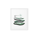 Watercolor meditation art talisman side profile