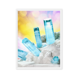 Meditation room decor with Aquamarine Crystal Soul of Mago print