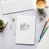 ENERGY FLOWS WHERE THE MIND GOES Hardcover Bound Notebook