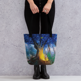 Forest of Dancing Souls Tote Bag - Al Choi Energy Art