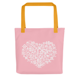 CHUN BU KYUNG HEART Tote Bag in Baby Pink