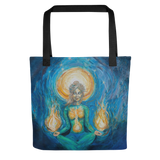 Flames of Awakening Tote Bag Energy Art by Karina Woldt