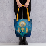 Flames of Awakening Tote Bag Energy Art by Karina Woldt