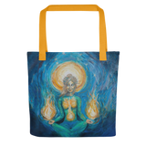 Flames of Awakening Tote Bag Energy Art by Karina Woldt