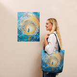 Into the Light Tote Bag Energy Art by Karina Woldt