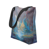 Light through Storm Tote Bag Energy Art by Karina Woldt