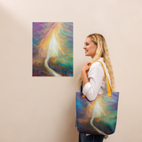 Path into Light Tote Bag Energy Art by Karina Woldt
