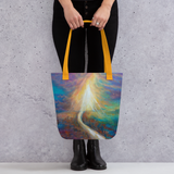 Path into Light Tote Bag Energy Art by Karina Woldt