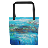 River Flow Tote Bag Energy Art by Karina Woldt