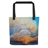 Rise of the Fiery Clouds Tote Bag Energy Art by Karina Woldt