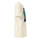 FLAMES OF AWAKENING Unisex Premium Cotton T-shirt Energy Art by Karina Woldt - Light