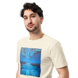 NORTHERN LIGHTS 2 Unisex Premium Cotton T-shirt Energy Art by Karina Woldt - Light