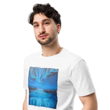 NORTHERN LIGHTS 2 Unisex Premium Cotton T-shirt Energy Art by Karina Woldt - Light