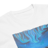 NORTHERN LIGHTS 2 Unisex Premium Cotton T-shirt Energy Art by Karina Woldt - Light