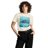 RIVER FLOW Unisex Premium Cotton T-shirt Energy Art by Karina Woldt - Light