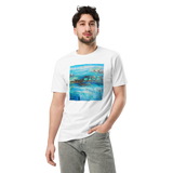 RIVER FLOW Unisex Premium Cotton T-shirt Energy Art by Karina Woldt - Light