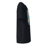 FLAMES OF AWAKENING Unisex Premium Cotton T-shirt Energy Art by Karina Woldt - Dark