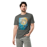 INTO THE LIGHT Unisex Premium Cotton T-shirt Energy Art by Karina Woldt - Dark