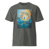 INTO THE LIGHT Unisex Premium Cotton T-shirt Energy Art by Karina Woldt - Dark