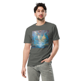 LIGHT THROUGH STORM Unisex Premium Cotton T-shirt Energy Art by Karina Woldt - Dark