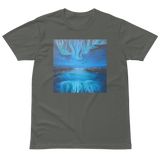 NORTHERN LIGHTS 2 Unisex Premium Cotton T-shirt Energy Art by Karina Woldt - Dark