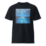 NORTHERN LIGHTS 2 Unisex Premium Cotton T-shirt Energy Art by Karina Woldt - Dark