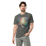 PATH INTO LIGHT Unisex Premium Cotton T-shirt Energy Art by Karina Woldt - Dark