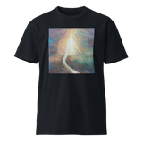 PATH INTO LIGHT Unisex Premium Cotton T-shirt Energy Art by Karina Woldt - Dark