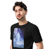 SOUL TRAVELER Unisex Premium Cotton T-shirt Energy Art by Al Choi - Dark