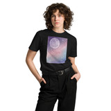 HEAVEN AND EARTH 7 Unisex Premium Cotton T-shirt Energy Art by Ilchibuko - Dark